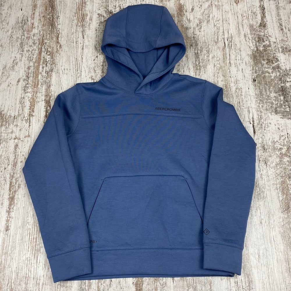 Abercrombie Kids YPB NeoKnit Hoodie 11/12 Athleisure Active Thumbhole Blue